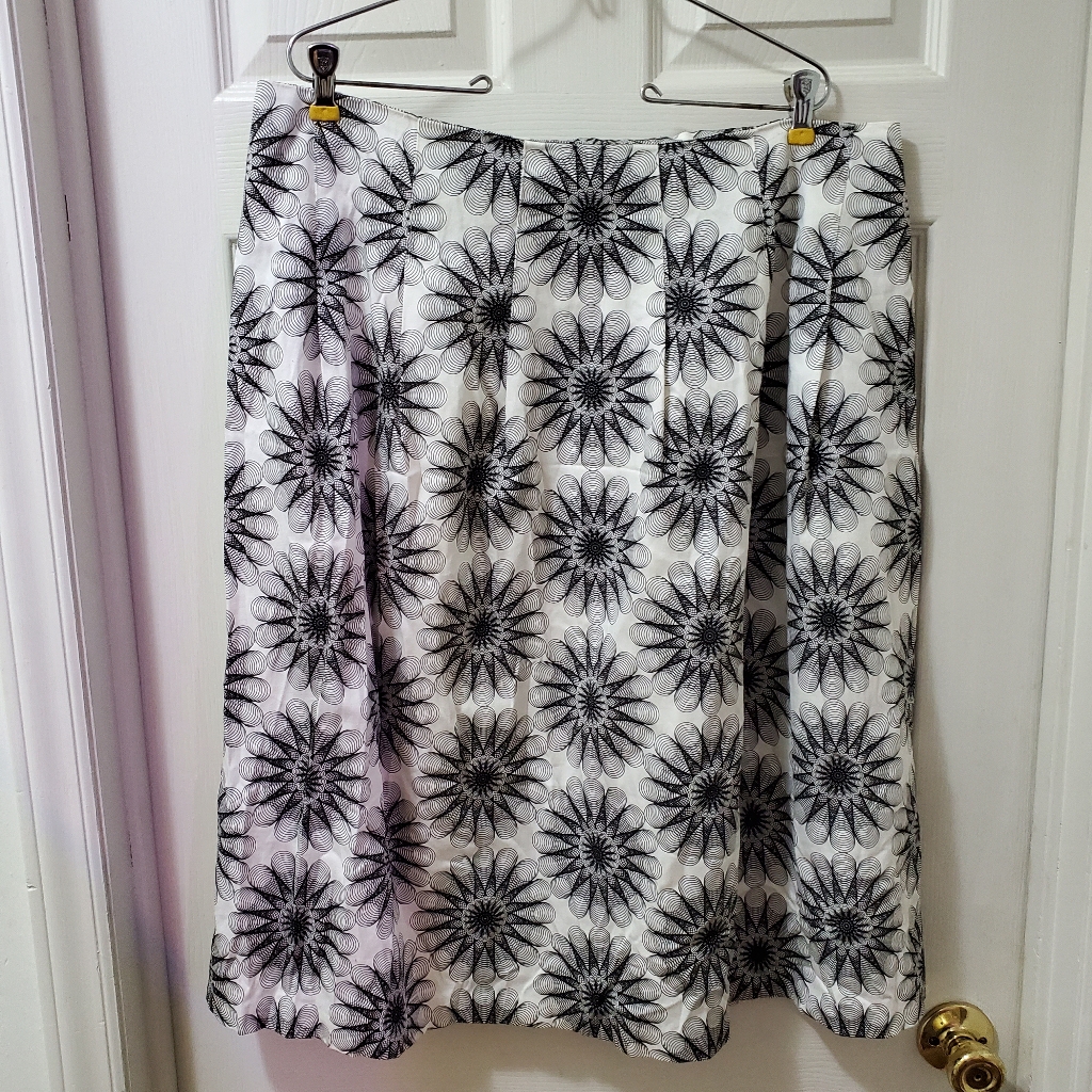 Ashley Stewart Womens Blk/Wht Skirt